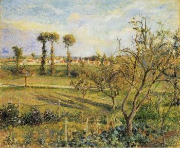 Camille Pissarro : Sunset at Valhermeil, near Pontoise